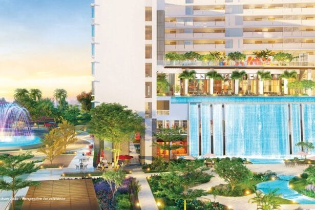 Quảng trường nhạc nước Sakura Plaza và thác nước nghệ thuật