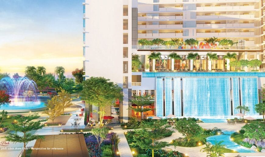 Quảng trường nhạc nước Sakura Plaza và thác nước nghệ thuật