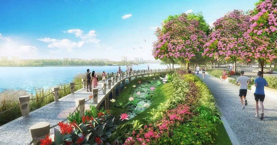 Công viên trung tâm Sakura Park tại Midtown Saigon
