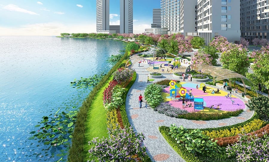 Công viên trung tâm Sakura Park tại Midtown Saigon