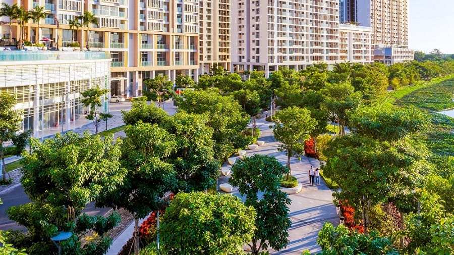 Công viên trung tâm Sakura Park tại Midtown Saigon