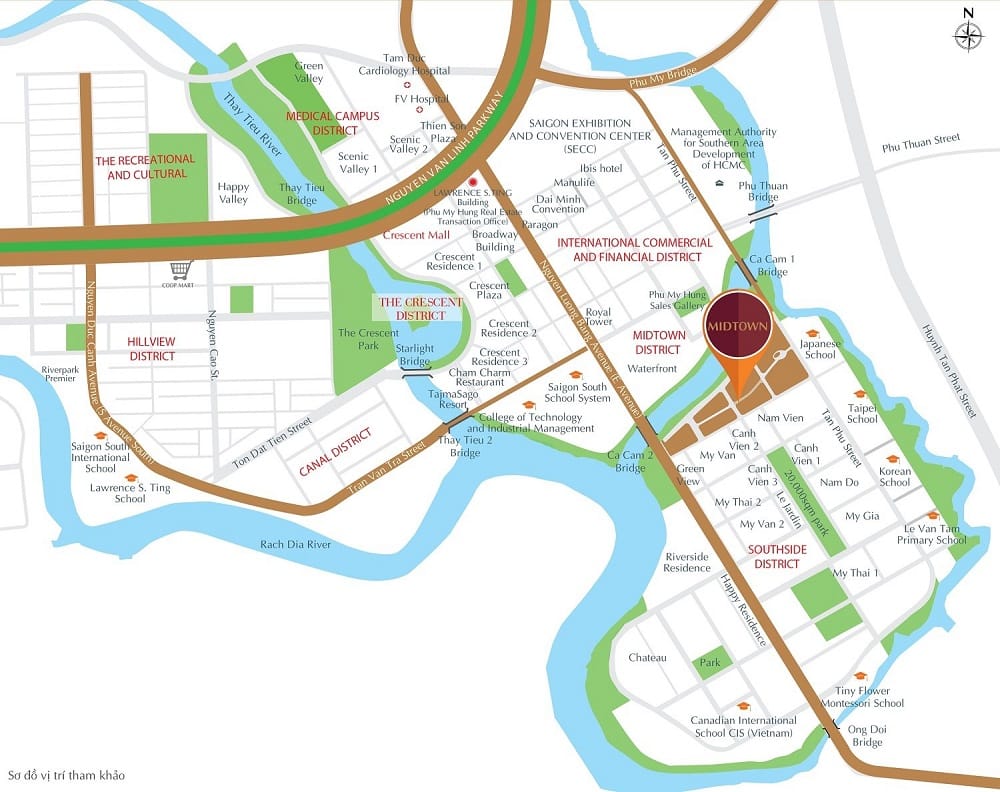 Vị trí của Midtown Saigon